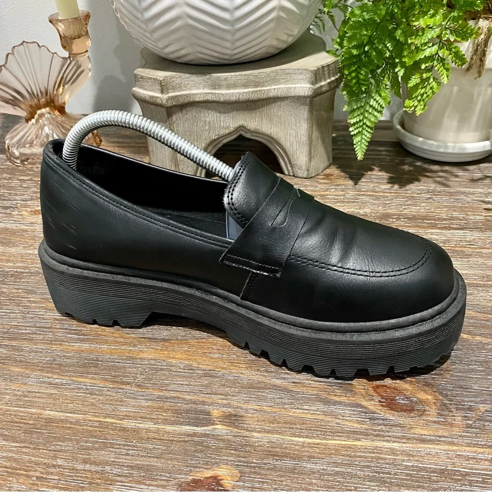 Qupid Chunky Platform Lug‎ Sole Black Shoes Women’s 41